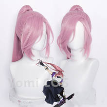 Anime sk8 cherry blossom cosplay peruca longa reta pigtail rosa rabo de cavalo resistente ao calor o infinito sk oito bonito 100cm mulher 2024 - compre barato