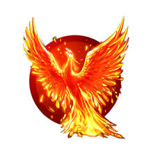 Chama original phoenix queimando asas voadoras decoração adesivo de carro pvc colorido personalizado decalque, 14cm * 12cm 2024 - compre barato