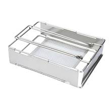 Foldable Stainless Steel Toaster Plate Portable Stainless Steel Hiking Bread Plate 2024 - buy cheap