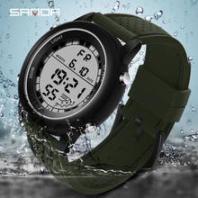Relógio digital esportivo masculino, caixa de aço inoxidável, relógio de pulso, militar, à prova d'água, despertador de movimento, cronômetro para homens 2024 - compre barato