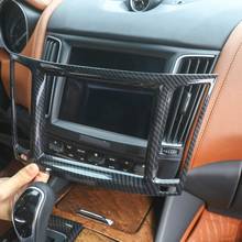 Caja de navegación Interior de fibra de carbono embellecedor de marco, 1 unidad, para Maserati Levante 2016, estilo de coche 2024 - compra barato