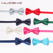 Детский галстук-бабочка HUISHI для мальчиков и девочек, Детский галстук-бабочка, однотонный, мятный, зеленый, красный, черный, белый, зеленый, модный белый галстук-бабочка для домашних животных 2024 - купить недорого