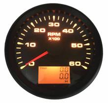 1pc New Type Auto Instrument Panel Tachometer Gauges 0-6000RPM Rev Counters 85mm Tachs Speed Ratio with Hour Meters for Car Boat 2024 - buy cheap