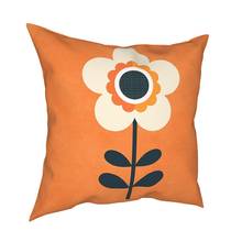 Capa de almofadas decorativas retrô, flor de laranja e creme, para casa, moderna, abstrata, floral, almofadas, lance travesseiro para carro, vintage 2024 - compre barato