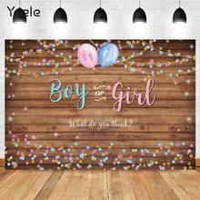 Yeele Newborn Baby Shower Gender Reveal Boy Or Girl Photography Backdrop Wood Board Background Photocall Custom Photophone Props 2024 - buy cheap