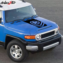 Etiqueta do carro para-toyota fj cruiser 2007-2019 capô listras gráfico decalques de vinil capa automóvel decoração do motor adesivos 2024 - compre barato