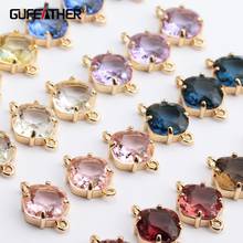 GUFEATHER M438,jewelry accessories,diy bracelet,copper metal,hand made,glass pendant,charms,jewelry making,diy earring,10pcs/lot 2024 - buy cheap