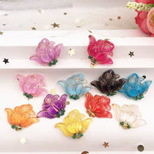 New Shiny 30pcs Mix Resin Colorful Crystal Rose Flat back Rhinestone Scrapbook DIY Wedding Appliques 2 Hole Ornament Craft SF859 2024 - buy cheap