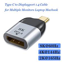 Adaptador portátil USB tipo C a Displayport 8K 60HZ, convertidor para Thunderbolt 3 2024 - compra barato