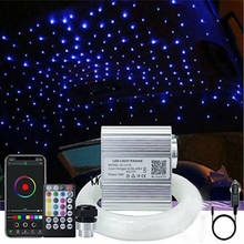 Luz de teto de fibra ótica de led, kits de luz de teto de fibra óptica com controle inteligente, 12v, 10w 2024 - compre barato
