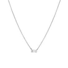 High Quality Real 925 Sterling Silver Rectangle Crystal Necklace Elegant AAA CZ Zircon Chain Necklace For Women Wedding  Gift 2024 - buy cheap