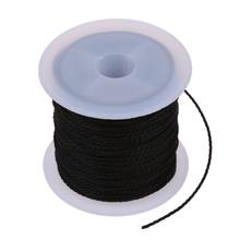 Roll Black Waxed Cotton Necklace Beads Cord String 1mm HOT 2024 - buy cheap