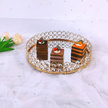 1 pçs espelho de ouro metal bolo suporte redondo cupcake festa de aniversário casamento sobremesa pedestal placa de exibição decoração da sua casa 2024 - compre barato
