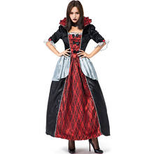 Ladies Gothic Vampire Bloody Countess Costume Classic Movies Black Red Vampire Halloween Fantasy Fancy Dress 2024 - buy cheap