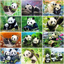 DIY Panda 5D Diamond Painting Full Round Drill Animal Embroidery Cross Stitch Mosaic Kits Home Decor Christmas Gift 2024 - buy cheap