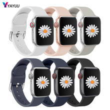 Yayuu banda para apple watch 45mm 44mm 42mm 41mm 40mm 38mm pulseira de silicone macio com fecho clássico para a série iwatch se 7 6 5 4 3 2 2024 - compre barato