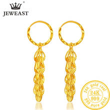24K Pure Gold Earring Real AU 999 Solid Gold Earrings Nice Good Hollow Ball Tassel Upscale Trendy Fine Jewelry Hot Sell New 2020 2024 - buy cheap