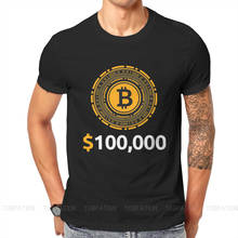 $100,000 camiseta casual bitcoin criativo streetwear lazer t camisa masculina t presente ideia 2024 - compre barato