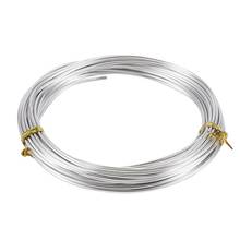 10 м алюминиевый провод, серебряные ювелирные изделия для браслетов, ожерелья, сделай сам, аксессуары 0,8 мм 1 мм 1,5 мм 2024 - купить недорого