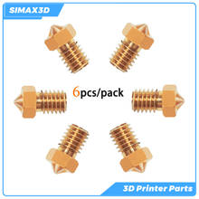 SIMAX3D 3D printer kit accessories 6pac 3D Printer Nozzle 0.4mm MK8 Extruder Head for impresora DIY 3D Printer ender3 pro hotend 2024 - buy cheap