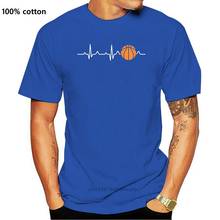 Homens camiseta de manga Curta de Basquete Batimentos Cardíacos Unisex T Shirt tee tops t-shirt Das Mulheres 2024 - compre barato