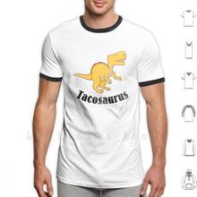 Tacosauro dinossauros t-rex taco, camiseta engraçada presente 6xl algodão legal tacos martes festa 2024 - compre barato