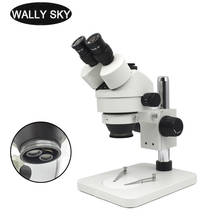 Microscopio estéreo con Zoom 7X-45X WF10X/20, microscopio Trinocular ocular para inspección de PCB, herramienta de soldadura de teléfono, simul-focal o no 2024 - compra barato