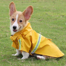 Светоотражающий дождевик для домашних животных, уличное водонепроницаемое дышащее пальто для щенков, Толстовка для больших собак с подвесным поводком 2024 - купить недорого