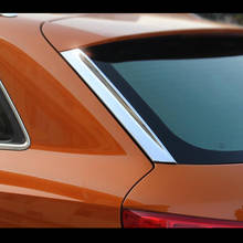 Хромированная Автомобильная задняя боковая рамка для ветрового крыла, Задняя накладка для украшения ветрового стекла для Audi Q3 2013-2016, автомобильные аксессуары 2024 - купить недорого