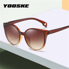 YOOSKE Cat Eye Sunglasses Women Luxury Brand Designer Gradient Sun Glasses Female Retro Eyewear Shades for Ladies UV400 2024 - buy cheap