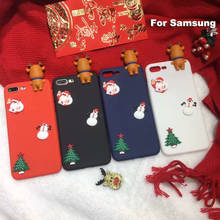 Soft TPU Cartoon 3D Elk Merry Christmas Tree Candy Color Case For Samsung Galaxy A6 Plus J8 2018 A9 Star Lite C7 Pro A710 Case 2024 - buy cheap