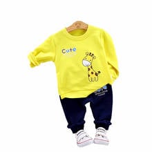 Spring Autumn Children Boys Girls Cartoon Clothes Baby Cotton Printed T-shirt Pants 2 Pcs/Sets Fashion Toddler Casual Tracksuits 2024 - buy cheap