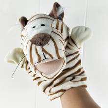 Stripe tiger hand puppet children plush toy tiger kindergarten hand puppet doll baby stuffed toy 2024 - buy cheap