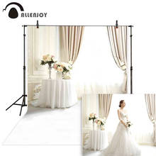 Allenjoy-telón de fondo para fotografía, telón de fondo para estudio fotográfico, ventana de boda interior, rosa, photocall, boda 2024 - compra barato