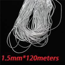 1.5mm silver elastic bungee string cord round twisted string rope 120 meters/roll DIY cords for jewelery finding 2024 - buy cheap