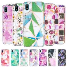 Thick Lines Soft IMD Cases For cellular Huawei Y6 Prime 2019 Coques Phone Cover Huawei telefon Y7 Prime 2019 Y5 Y6 Grid Cases 2024 - buy cheap