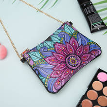 DIY Special Shaped Diamond Painting Wristlet Wallet Flower Leather Crossbody Chain Bags Embroidery Cross Stitch Wallet For Women 2024 - buy cheap