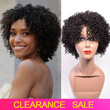 Pixie Cut Short Curly Human Hair Wigs Full Machine Made Non Lace Natural Black Italian Curly Malaysian Remy Hair Wigs For Women 2024 - buy cheap