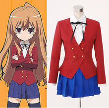 4PICS Japan Anime Dragon X Tiger Toradora Aisaka Taiga Cosplay School Uniform Costume Skirt Top Drop shipping 2024 - buy cheap