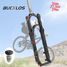 BUCKLOS MTB Air Fork 29 Bike Suspension Fork 26 27.5 Manual Lockout 100mm Travel Disc Brake Bicycle Fork Bike Part 2024 - buy cheap
