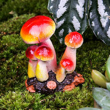 Decorações de jardim de fadas em miniatura, acessórios de decoração de jardim mini resina, artesanato diy, bonsai, estatueta de cogumelo, casa de bonecas em miniatura com 10 peças 2024 - compre barato
