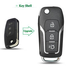 Bilchave 3 Buttons Modified Flip Remote Control Car Key Shell For Ford Focus 2 3 Mondeo With Uncut Blade Key Case Replacement 2024 - buy cheap