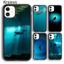 Capa de telefone mergulho mergulhador krava, capa para iphone com 10 s, 6s, 7, 8, plus, x, xs, xr, 11, 12 pro, max, samsung galaxy s7, s8, s9, s10 plus 2024 - compre barato