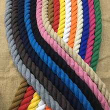 20mm Thick Colored Decorative 3-Strand Braided Twisted Cotton Rope Diy Handmade Accessories Macrame Cord Woven Stair Guardrail 2024 - buy cheap