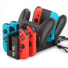 Carregador para nintendo switch, estação de carregamento 6 em 1 para joy-con e pro, suporte para controles 2024 - compre barato