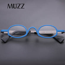 Оправа для очков MUZZ мужская из чистого титана, оптическая нестандартная оправа, супермаленькая полноразмерная, Рецептурные очки для близорукости 2024 - купить недорого