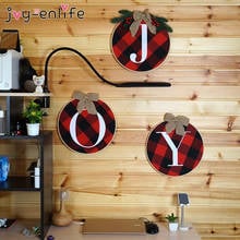 3pcs/set "JOY" Sign Garland DIY Christmas Decoration For Home Wreath New Year Xmas Party Wall Decor Front Door Hanging Ornaments 2024 - buy cheap