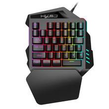 Teclado con cable para una sola mano, retroiluminación, Mini teclado táctil de escritorio para LOL/PUBG/CF 2024 - compra barato