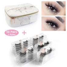 20/30/40/50pcs Natural Lashes Wholesale Mink Eyelashes with Cosmetic Bag In Bulk  False Eyelashes Extensions cilios maquiagem 2024 - buy cheap