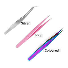Thinkshow 2 Pair Eyelashes Extension Tweezers Eyebrow Tweezers Face Hair Removal Clip Makeup Tool Beauty Wholesale 2024 - buy cheap